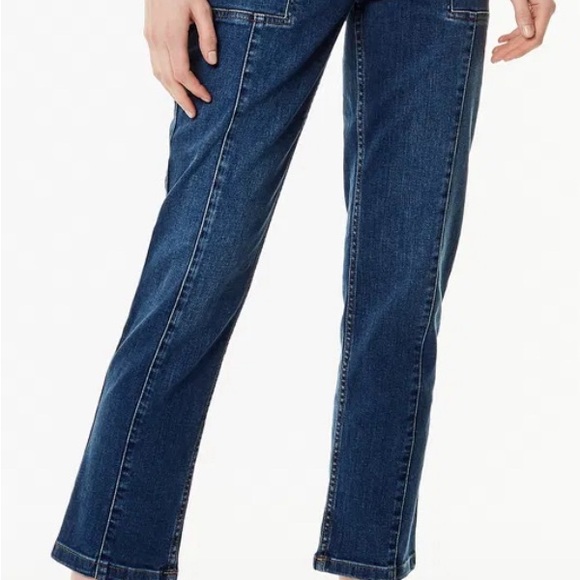 KAREN MILLEN Exposed Zip denim Jeans size US 8 - Picture 3 of 5